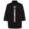 Ten Pearl Button Black Chef Coat Thumbnail